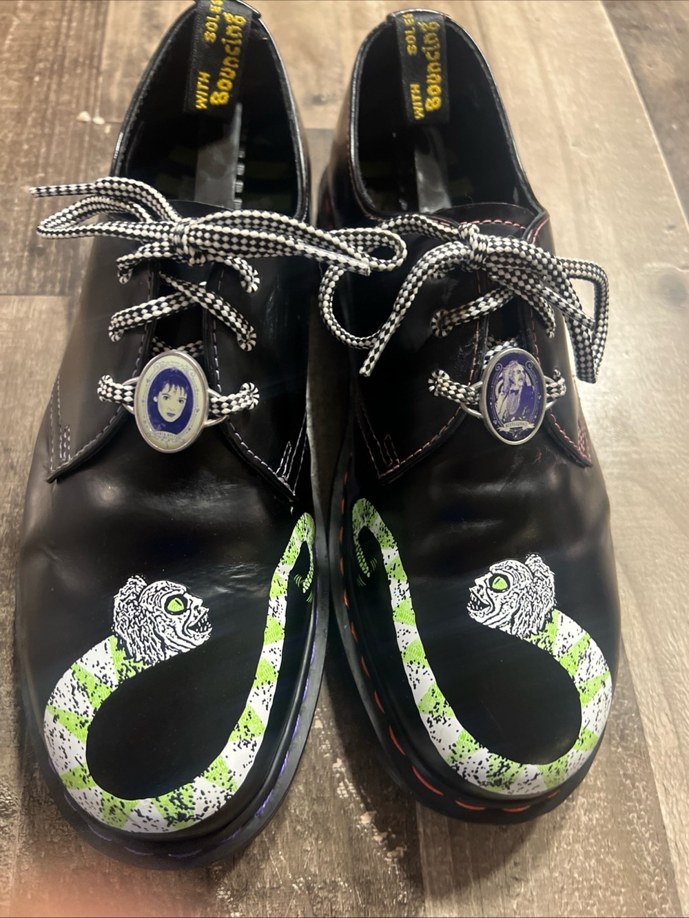 Dr. Martens x Beetlejuice 1461 WB Leather Oxford Shoes Men’s 10 Rare Collab - Picture 5 of 10